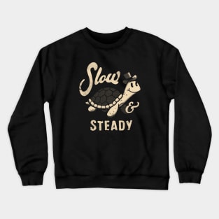 Slow and Steady Retro Turtle Crewneck Sweatshirt